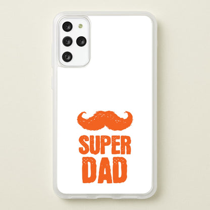 Moustache Super Dad Orange  - Father's Day Phone Case for Galaxy S20 Plus