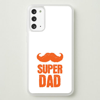 Moustache Super Dad Orange  - Father's Day Phone Case for Galaxy Note 20