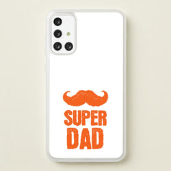 Moustache Super Dad Orange  - Father's Day Phone Case for Galaxy A71
