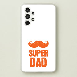 Moustache Super Dad Orange  - Father's Day Phone Case for Galaxy A13
