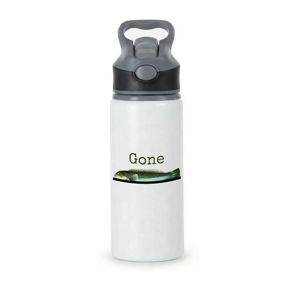 Gone Fishing  Active Water Bottle - Black