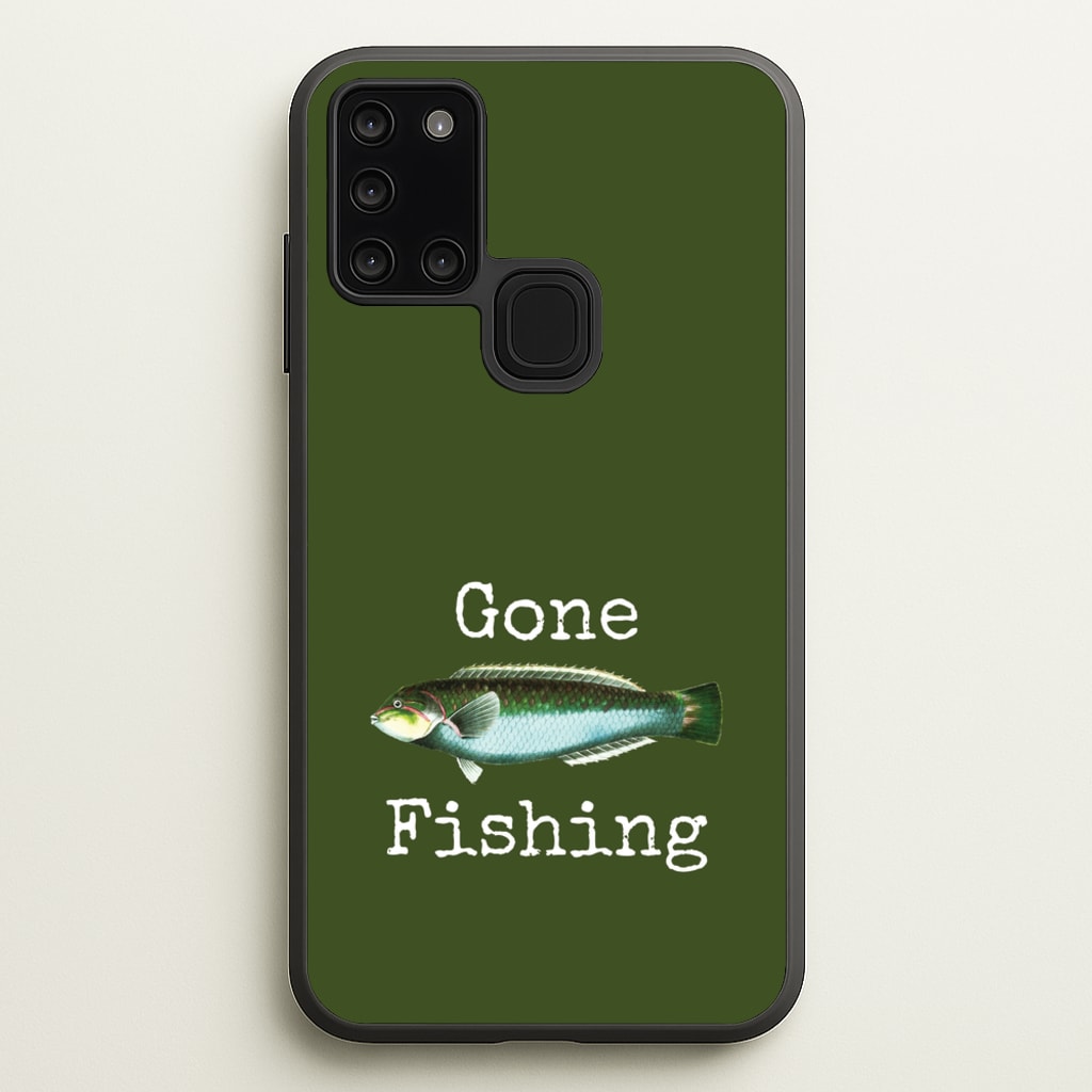 Gone Fishing   - Father's Day Phone Case for Galaxy A21s