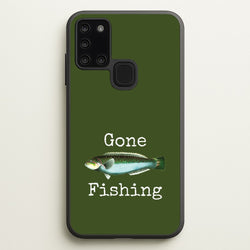 Gone Fishing   - Father's Day Phone Case for Galaxy A21s