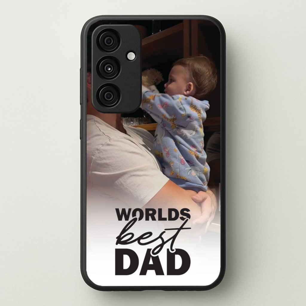 World's Best Dad Personalised  - Father's Day Phone Case for Galaxy A55