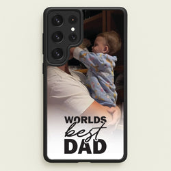 World's Best Dad Personalised  - Father's Day Phone Case for Galaxy S22 Ultra