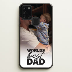 World's Best Dad Personalised  - Father's Day Phone Case for Galaxy A21s