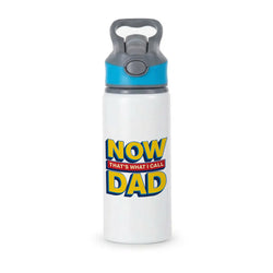 Now That's What I Call Dad - Father's Day Active Water Bottle - Blue