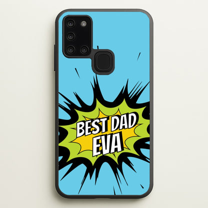 Comic Book Best Dad Eva  - Father's Day Phone Case for Galaxy A21s