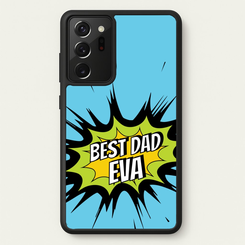 Comic Book Best Dad Eva  - Father's Day Phone Case for Galaxy Note 20 Ultra