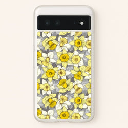Daffodil Daze - Spring Pattern  - Floral Phone Case for Google Pixel 6