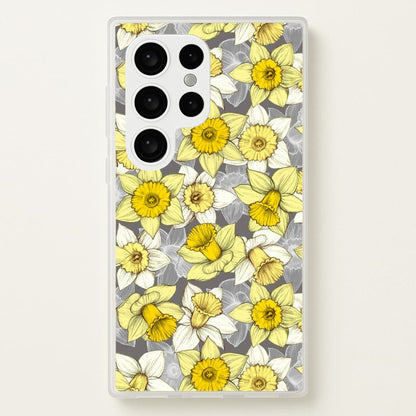 Daffodil Daze - Spring Pattern  - Floral Phone Case for Galaxy S24 Ultra