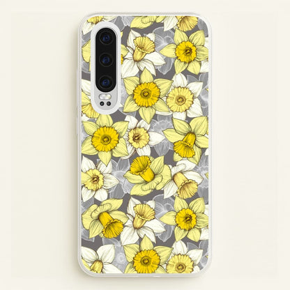 Daffodil Daze - Spring Pattern  - Floral Phone Case for Huawei P30