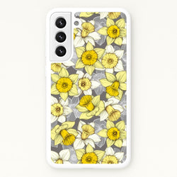 Daffodil Daze - Spring Pattern  - Floral Phone Case for Galaxy S22 Plus