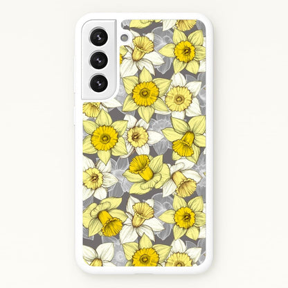 Daffodil Daze - Spring Pattern  - Floral Phone Case for Galaxy S22 Plus