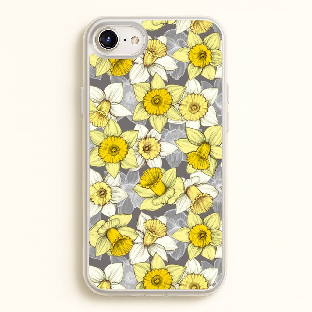 Daffodil Daze - Spring Pattern  - Floral Phone Case for iPhone 6 / 7 / 8 / SE