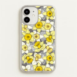 Daffodil Daze - Spring Pattern  - Floral Phone Case for iPhone 12 Mini