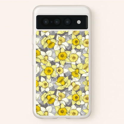 Daffodil Daze - Spring Pattern  - Floral Phone Case for Google Pixel 7 Pro