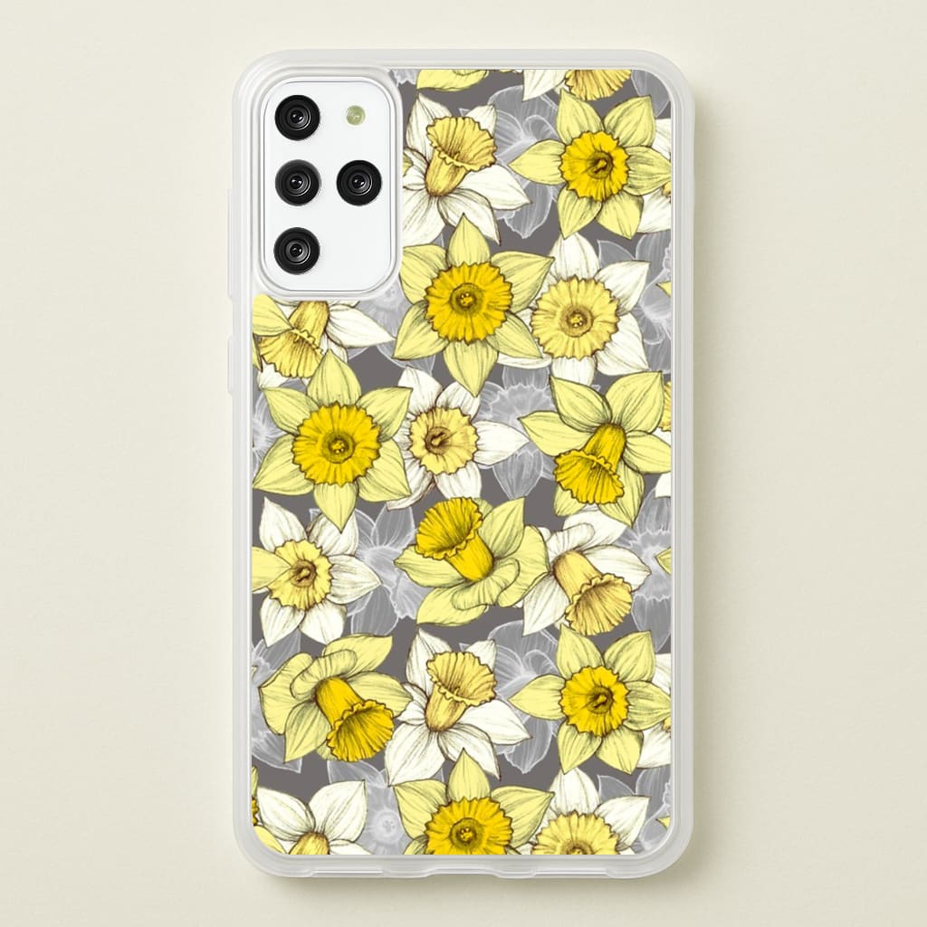 Daffodil Daze - Spring Pattern  - Floral Phone Case for Galaxy S20 Plus