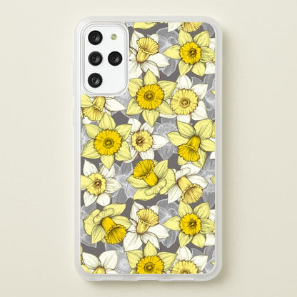 Daffodil Daze - Spring Pattern  - Floral Phone Case for Galaxy S20 Plus