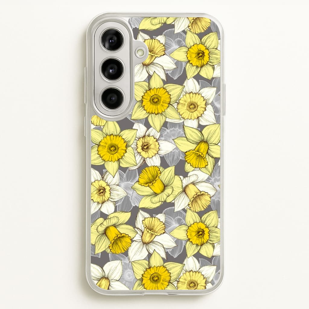 Daffodil Daze - Spring Pattern  - Floral Phone Case for Galaxy A56