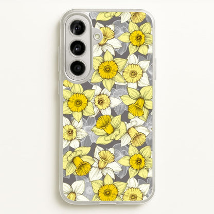 Daffodil Daze - Spring Pattern  - Floral Phone Case for Galaxy A56