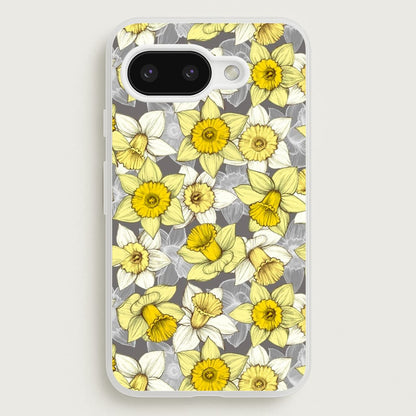 Daffodil Daze - Spring Pattern  - Floral Phone Case for Google Pixel 9a