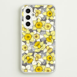 Daffodil Daze - Spring Pattern  - Floral Phone Case for Galaxy A14
