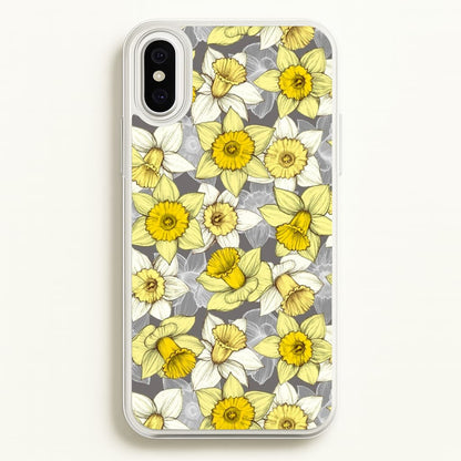 Daffodil Daze - Spring Pattern  - Floral Phone Case for iPhone XS Max