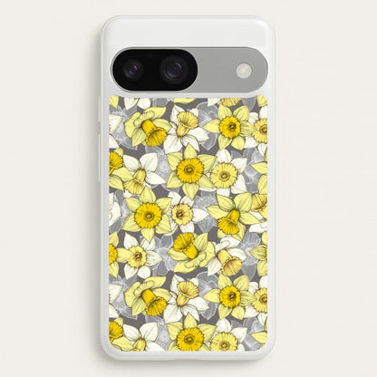 Daffodil Daze - Spring Pattern  - Floral Phone Case for Google Pixel 9 / 9 Pro
