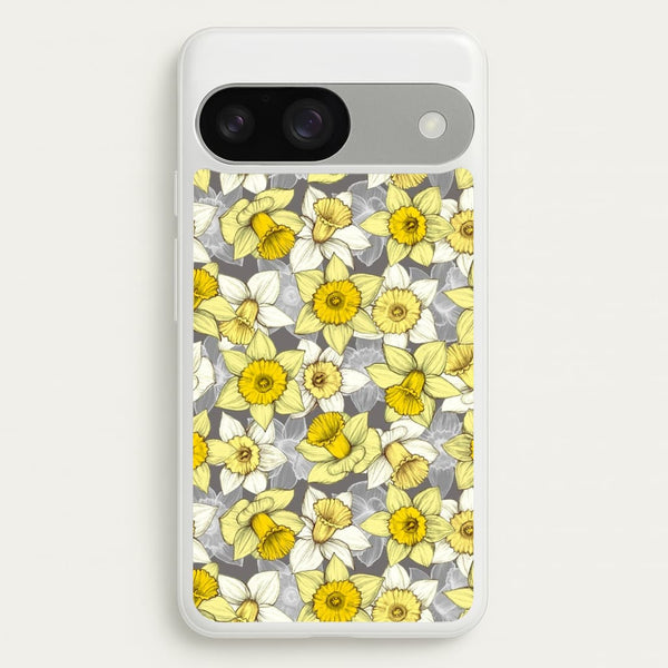 Daffodil Daze - Spring Pattern  - Floral Phone Case for Google Pixel 9 / 9 Pro