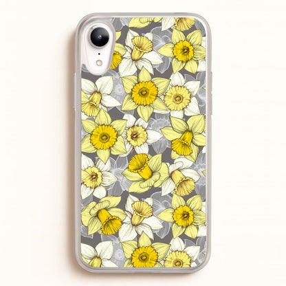 Daffodil Daze - Spring Pattern  - Floral Phone Case for iPhone XR