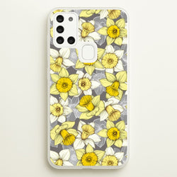 Daffodil Daze - Spring Pattern  - Floral Phone Case for Galaxy A21s
