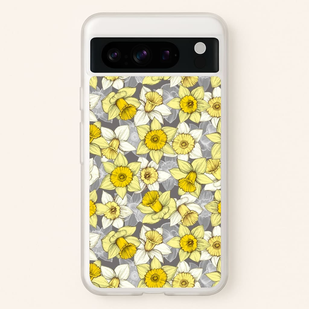 Daffodil Daze - Spring Pattern  - Floral Phone Case for Google Pixel 8 Pro