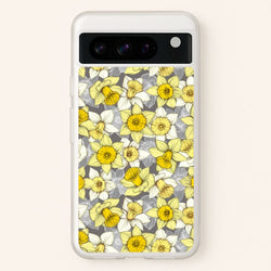 Daffodil Daze - Spring Pattern  - Floral Phone Case for Google Pixel 8 Pro