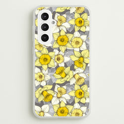 Daffodil Daze - Spring Pattern  - Floral Phone Case for Galaxy S23FE
