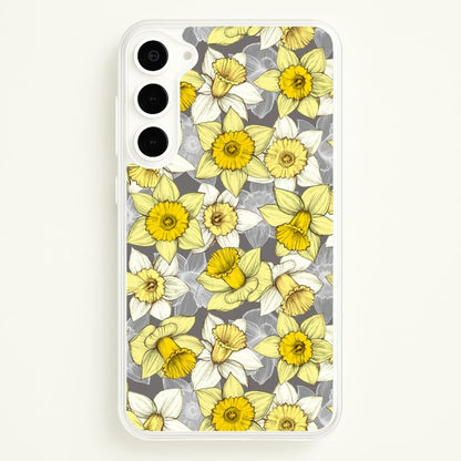 Daffodil Daze - Spring Pattern  - Floral Phone Case for Galaxy S23 Plus