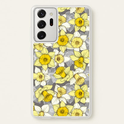 Daffodil Daze - Spring Pattern  - Floral Phone Case for Galaxy Note 20 Ultra
