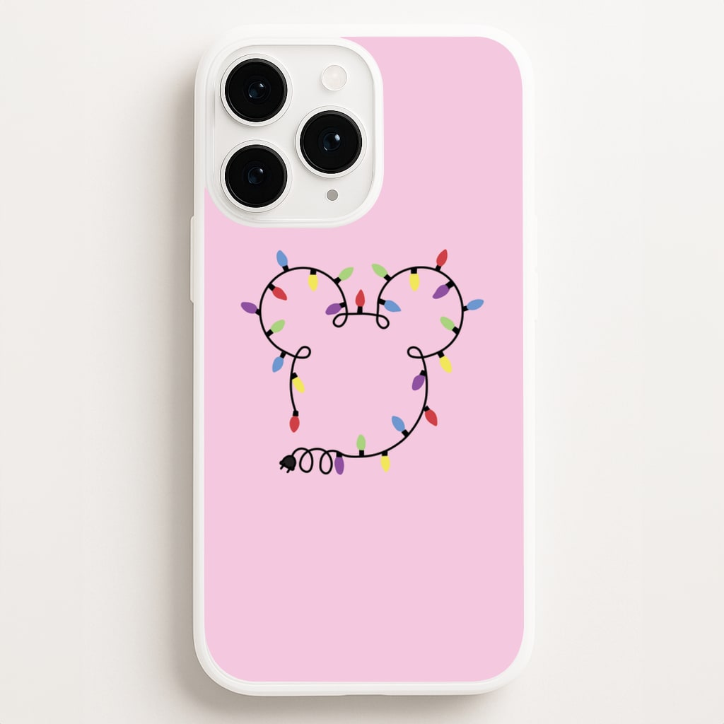 Mouse Christmas Lights Christmas  - Disney Christmas Phone Case for iPhone 16 Pro Max