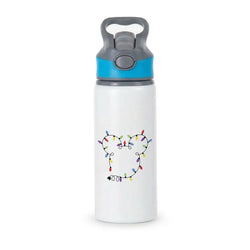 Mouse Christmas Lights Christmas Active Water Bottle - Blue
