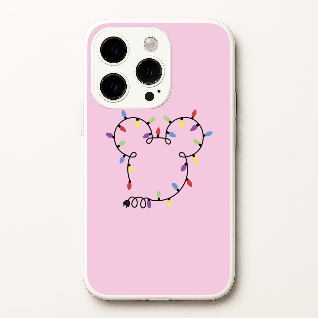 Mouse Christmas Lights Christmas  - Disney Christmas Phone Case for iPhone 15 Pro Max