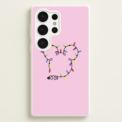 Mouse Christmas Lights Christmas  - Disney Christmas Phone Case for Galaxy S25 Ultra