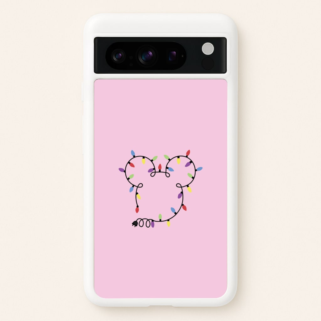 Mouse Christmas Lights Christmas  - Disney Christmas Phone Case for Google Pixel 8 Pro