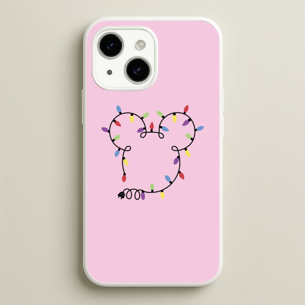 Mouse Christmas Lights Christmas  - Disney Christmas Phone Case for iPhone 14 Plus