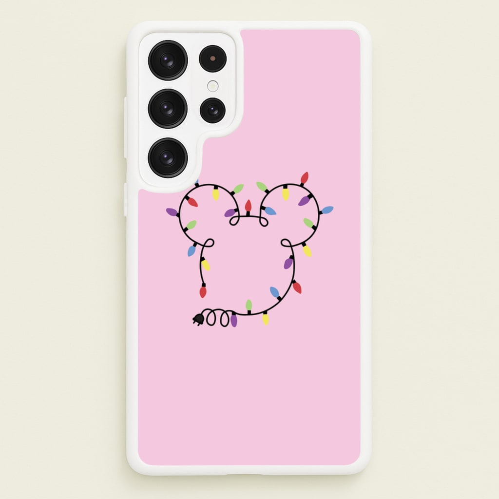 Mouse Christmas Lights Christmas  - Disney Christmas Phone Case for Galaxy S22 Ultra