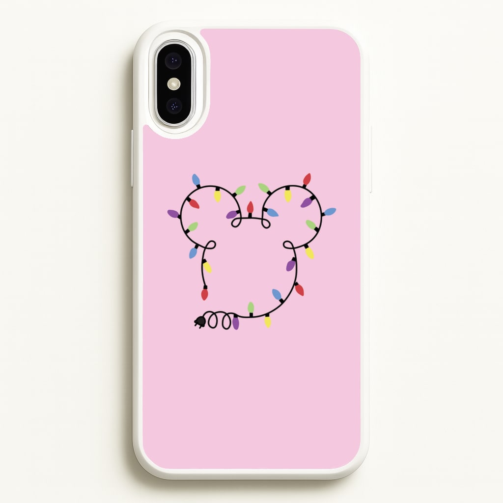 Mouse Christmas Lights Christmas  - Disney Christmas Phone Case for iPhone XS Max