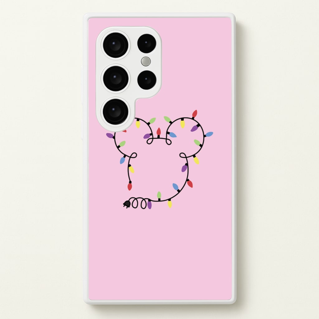 Mouse Christmas Lights Christmas  - Disney Christmas Phone Case for Galaxy S24 Ultra