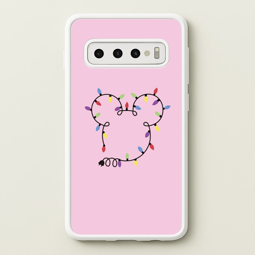 Mouse Christmas Lights Christmas  - Disney Christmas Phone Case for Galaxy S10 Plus