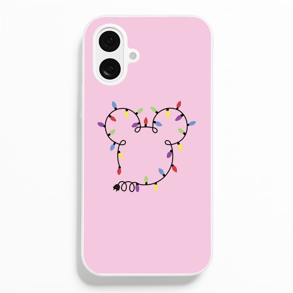 Mouse Christmas Lights Christmas  - Disney Christmas Phone Case for iPhone 16 Plus