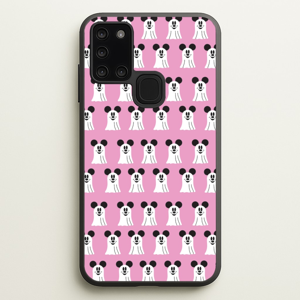 Mouse Ghost Pattern Halloween  - Disney Halloween Phone Case for Galaxy A21s