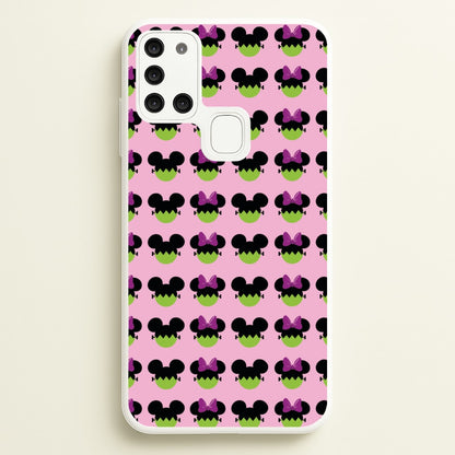 Frankenstein Mice Pattern Halloween  - Disney Halloween Phone Case for Galaxy A21s